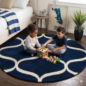 round handmade tufted carpet