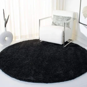 shaggy round carpet – soft fluffy anti skid washable plush rug, thick modern decorative floor mat for bedroom, living room & kids room (copy)