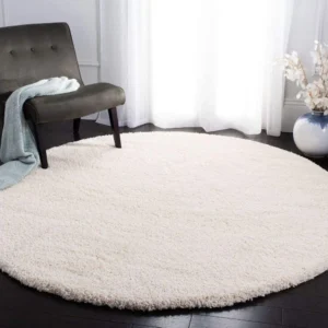 shaggy round carpet – soft fluffy anti skid washable plush rug, thick modern decorative floor mat for bedroom, living room & kids room (copy)