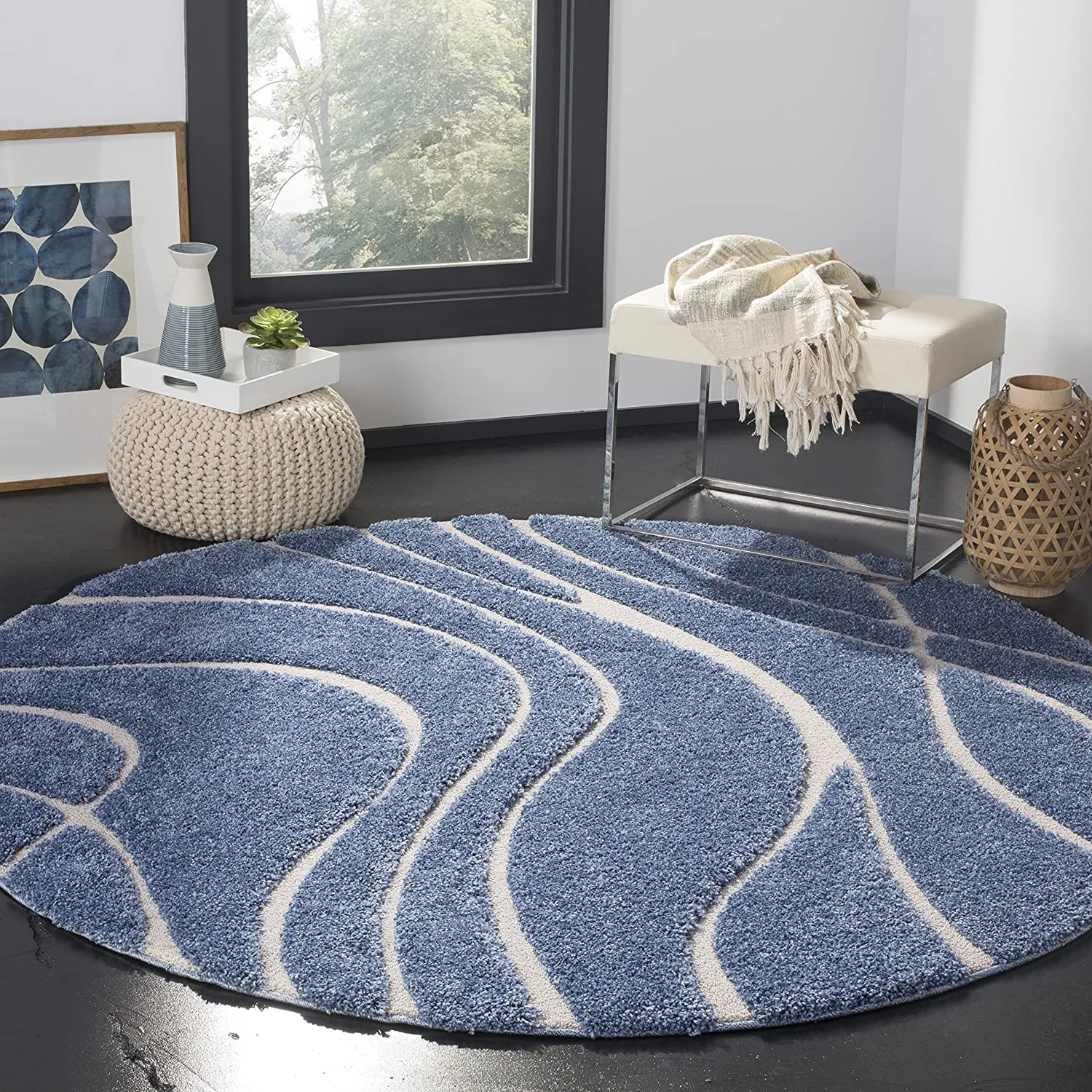 shaggy round carpet – soft fluffy anti skid washable plush rug, thick modern decorative floor mat for bedroom, living room & kids room shaggy round carpet – soft fluffy anti skid washable plush rug, thick modern decorative floor mat for bedroom, living room & kids room