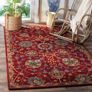 handmade woollen rug loop pile floral hand tufted carpet for living room bedroom drawing room hall and floor (copy)
