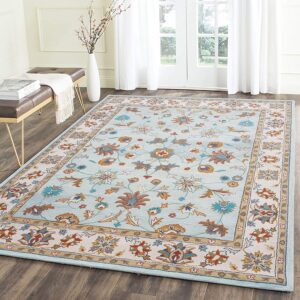 handmade woollen rug loop pile floral hand tufted carpet for living room bedroom drawing room hall and floor (copy)