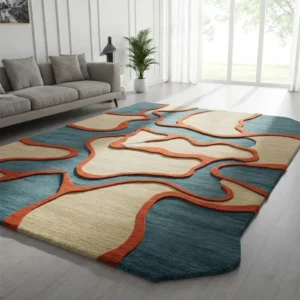 modern area rug – hand tufted design rug, modern decorative carpet for living room, bedroom & home decor (copy)