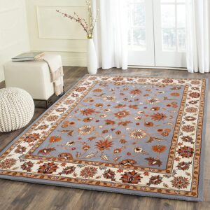 handmade woollen rug loop pile floral hand tufted carpet for living room bedroom drawing room hall and floor (copy)