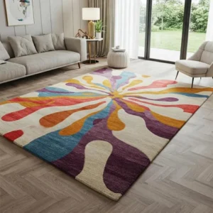 modern area rug – hand tufted design rug, modern decorative carpet for living room, bedroom & home decor (copy)