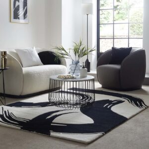 handmade woollen rug loop pile floral hand tufted carpet for living room bedroom drawing room hall and floor