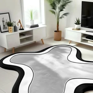 modern area rug – hand tufted design rug, modern decorative carpet for living room, bedroom & home decor