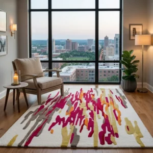 modern area rug – hand tufted design rug, modern decorative carpet for living room, bedroom & home decor (copy)