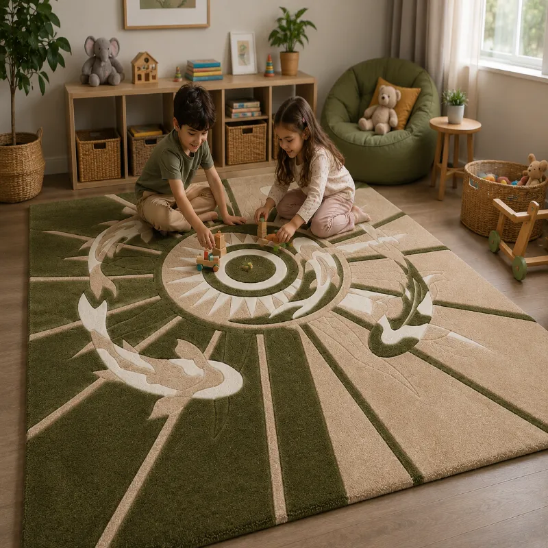 jaunty carpets : solar handmade tufted carpet