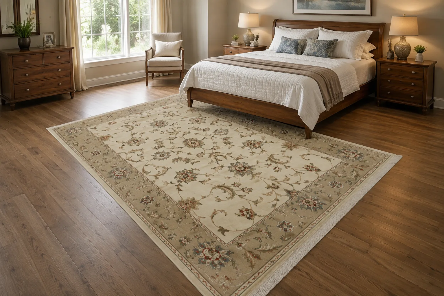 jaunty carpets: tiny flowers hand knotted carpet (copy)