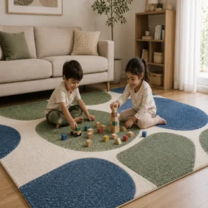 jaunty carpets : fish rounding handmade tufted carpet