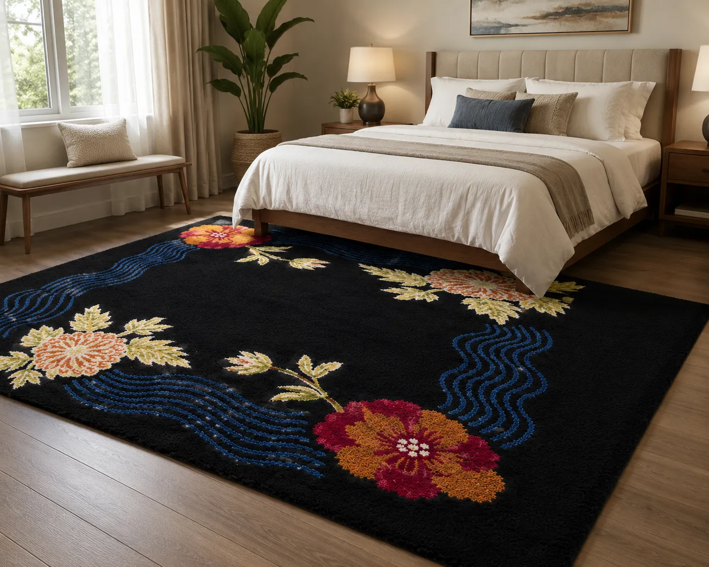 jaunty carpets : lotus handmade tufted carpet (copy)