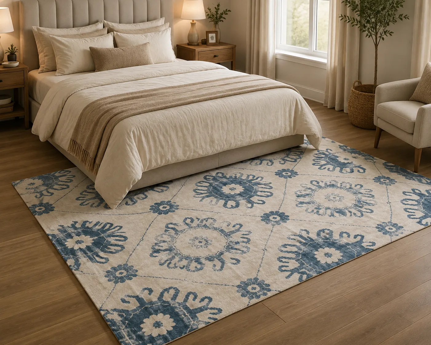 jaunty carpets: diamond lattice hand knotted carpet (copy)