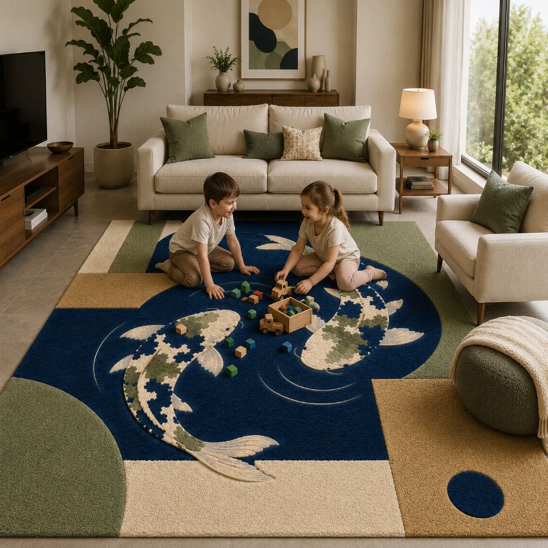 jaunty carpets : fishing water rounding tufted carpet (copy)