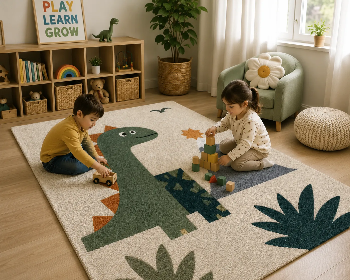jaunty carpets : little forest explorer handtufted kids carpet