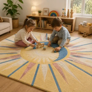 jaunty carpets : sunburst handmade tufted carpet (copy)
