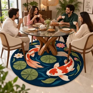 jaunty carpets: aquavelle round handmade tufted carpet (copy)