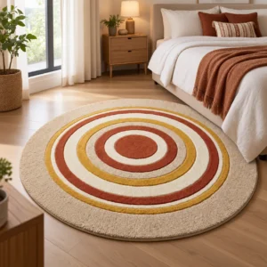 jaunty carpets: mossy round handmade tufted carpet (copy)