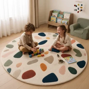 jaunty carpets: compass round handmade tufted carpet (copy)